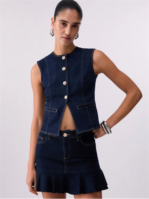 Gilet donna blu LIU JO | UA6345D4925/77000